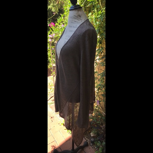 🎉H-P🎉 EILEEN FISHER Sexy n’ Soft Taupe / Greige Neutral Linen Sweater - Picture 11 of 11